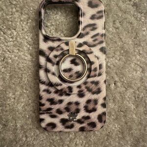 iPhone 15 Pro Leopard Print Case with Ring Holder